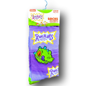 3/$20 Rugrats Nickelodeon Funny Novelty Crew Socks - Brand New